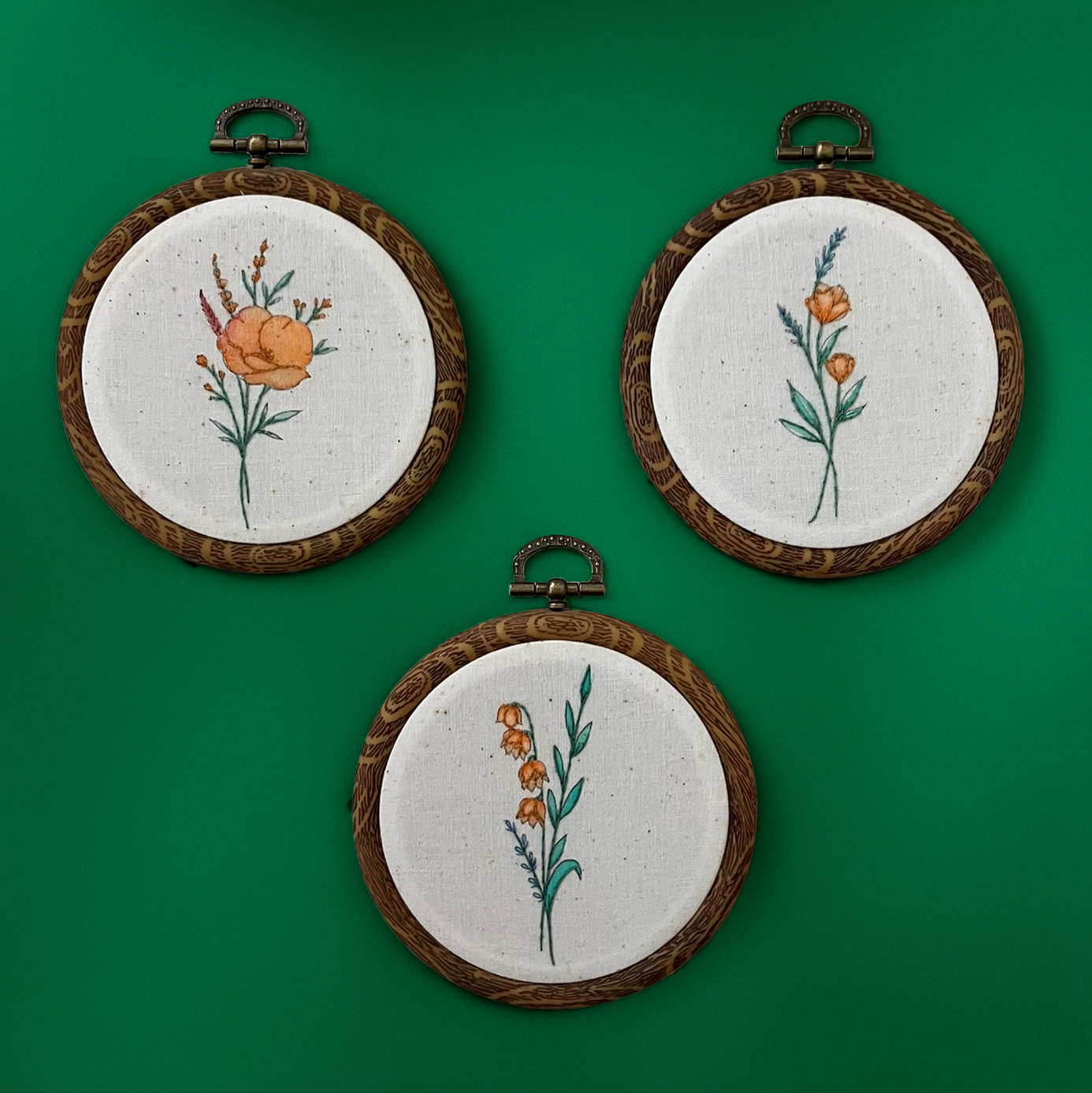 Tiny flowers embroidery
